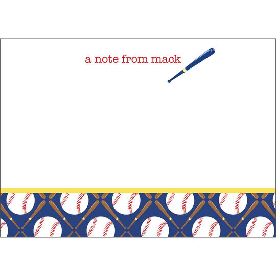 Baseball Flat Note Cards